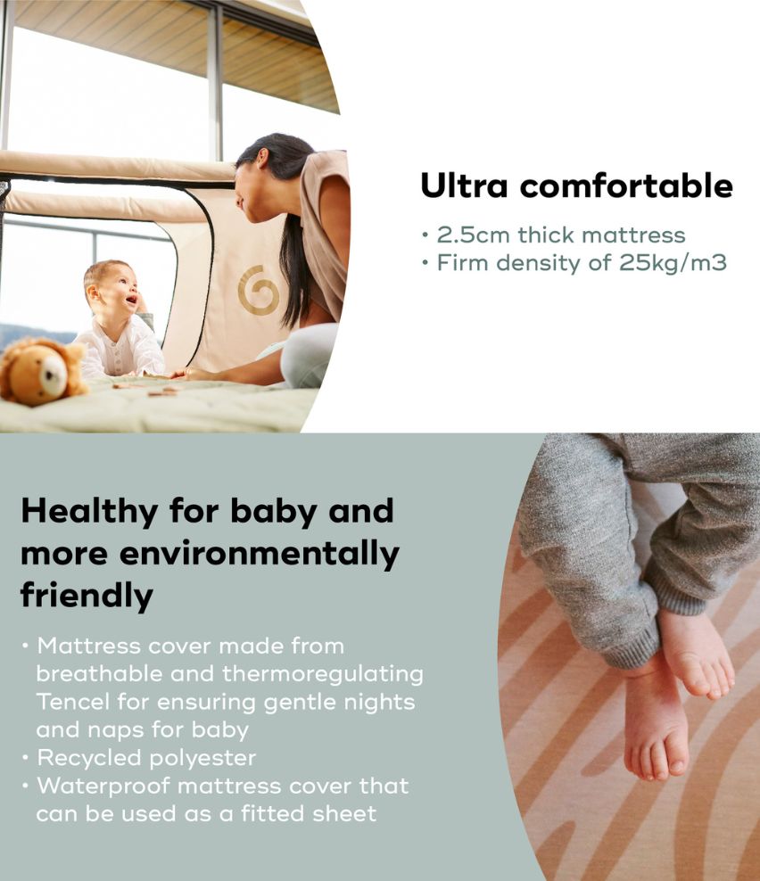 Moov & Sleep Travel Cot Sand