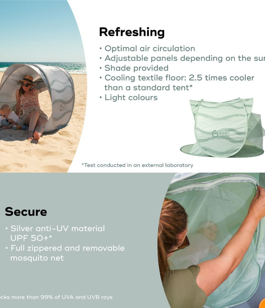 Moov & Protect Anti UV Cooling Tent 50+ UPF Green Lagoon