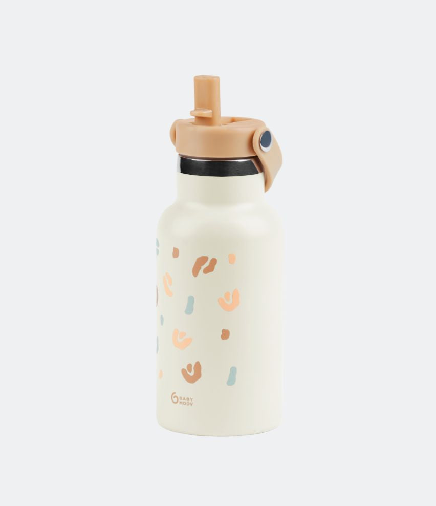 Stainless Steel Bottle Animal Print Ivory