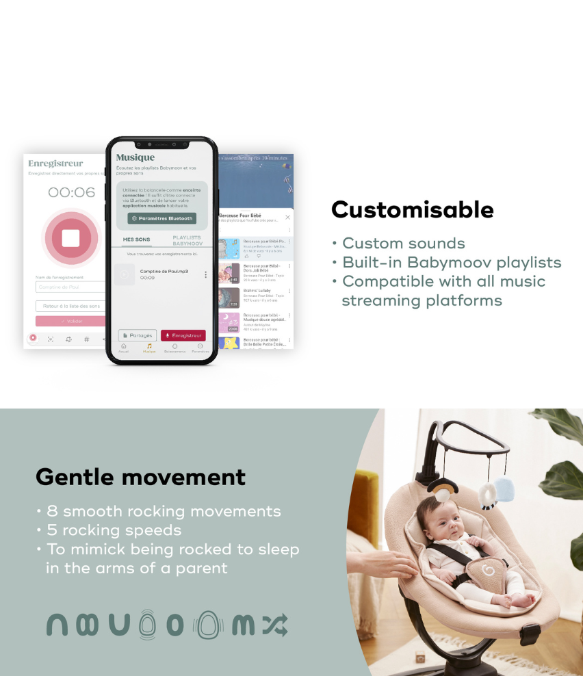 Swoon Evolution Connect App-Connected Baby Swing