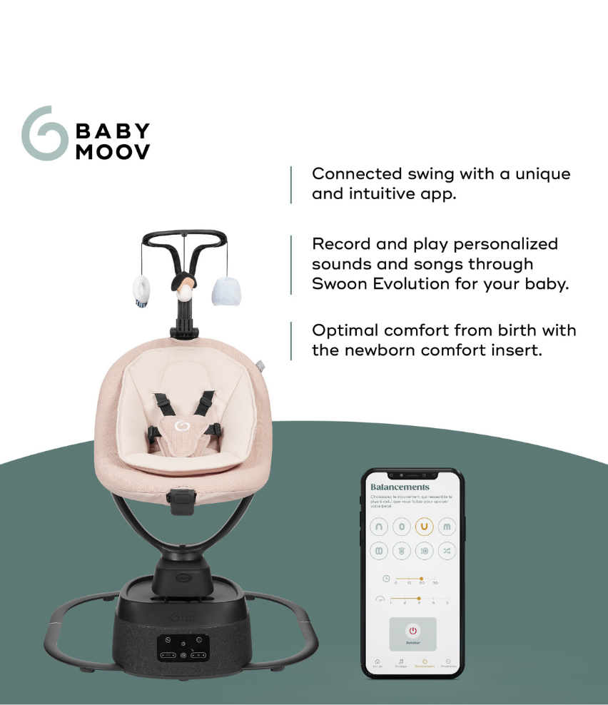 Swoon Evolution Connect App-Connected Baby Swing