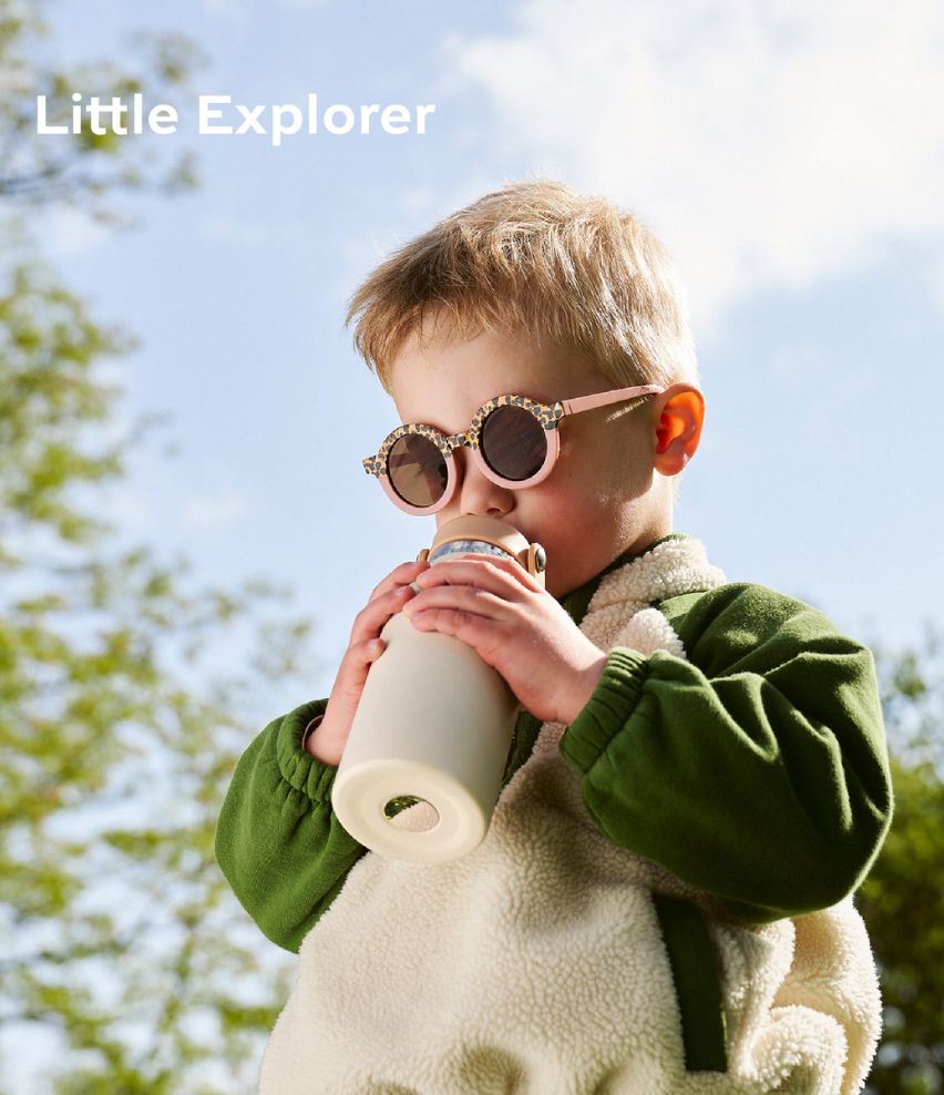 Stainless Steel Bottle Animal Print Ivory