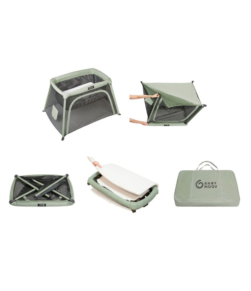 3in1 Moov & Comfy Travel Cot Sage