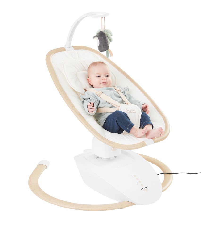 Swoon Hoop Multi motion Baby Swing with Audio Natural/Ecru