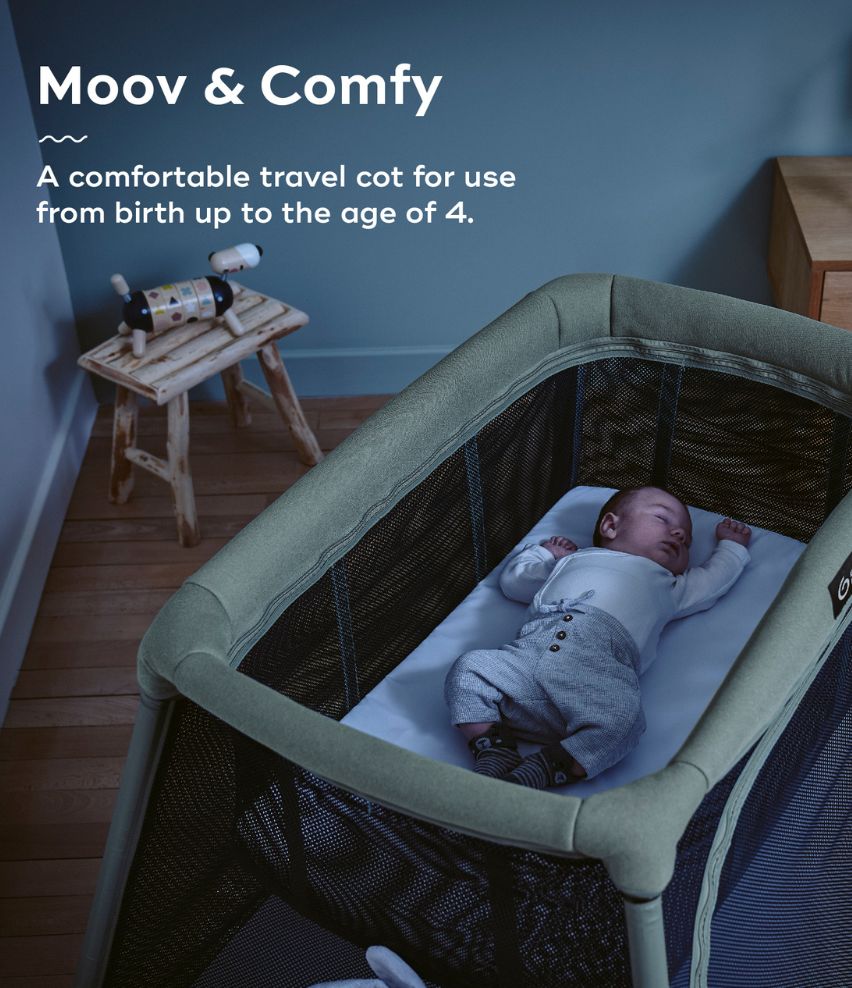 3in1 Moov & Comfy Travel Cot Sage
