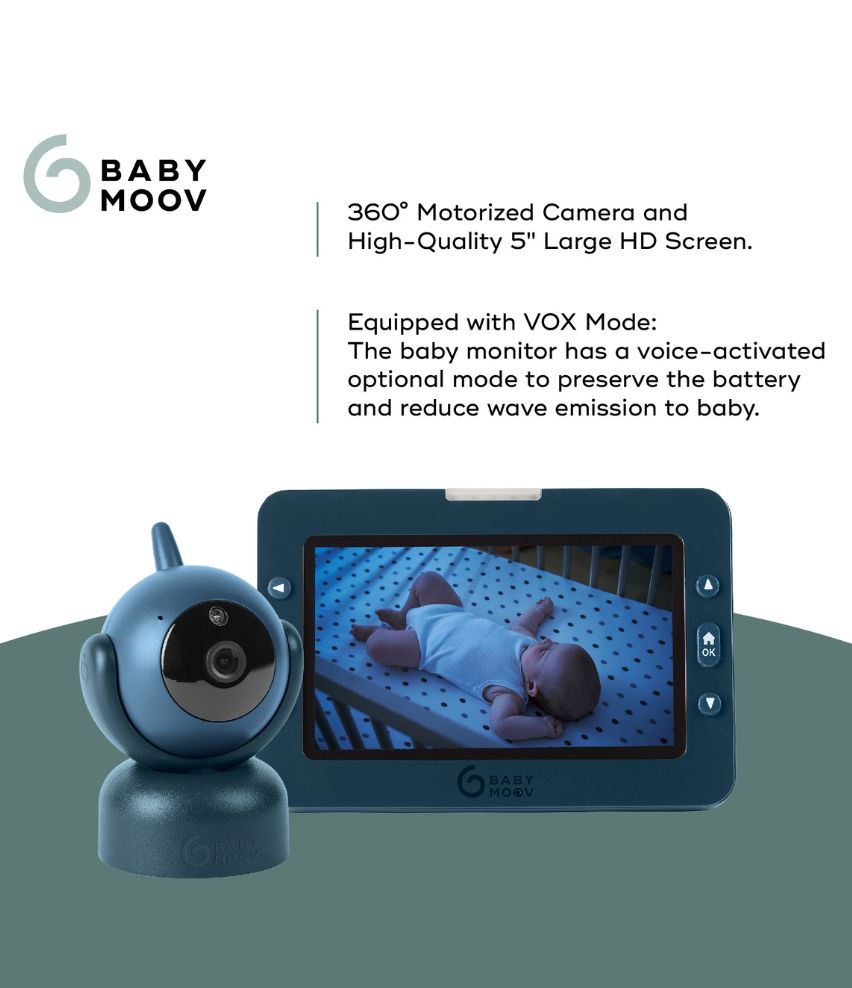 YOO Master Plus HD 360-degree Video Baby Monitor 5" screen