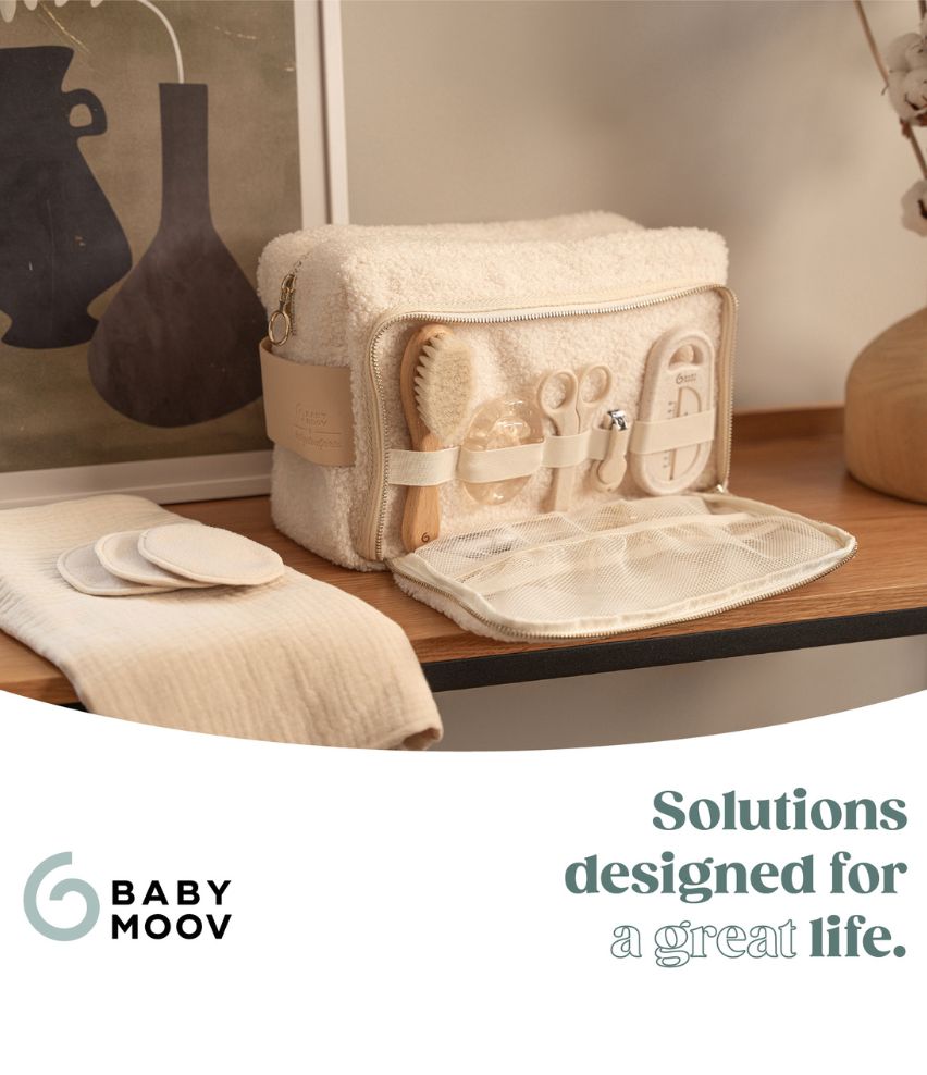 Curl White Shearling Baby Toiletry Bag