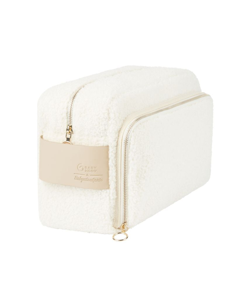 Curl White Shearling Baby Toiletry Bag