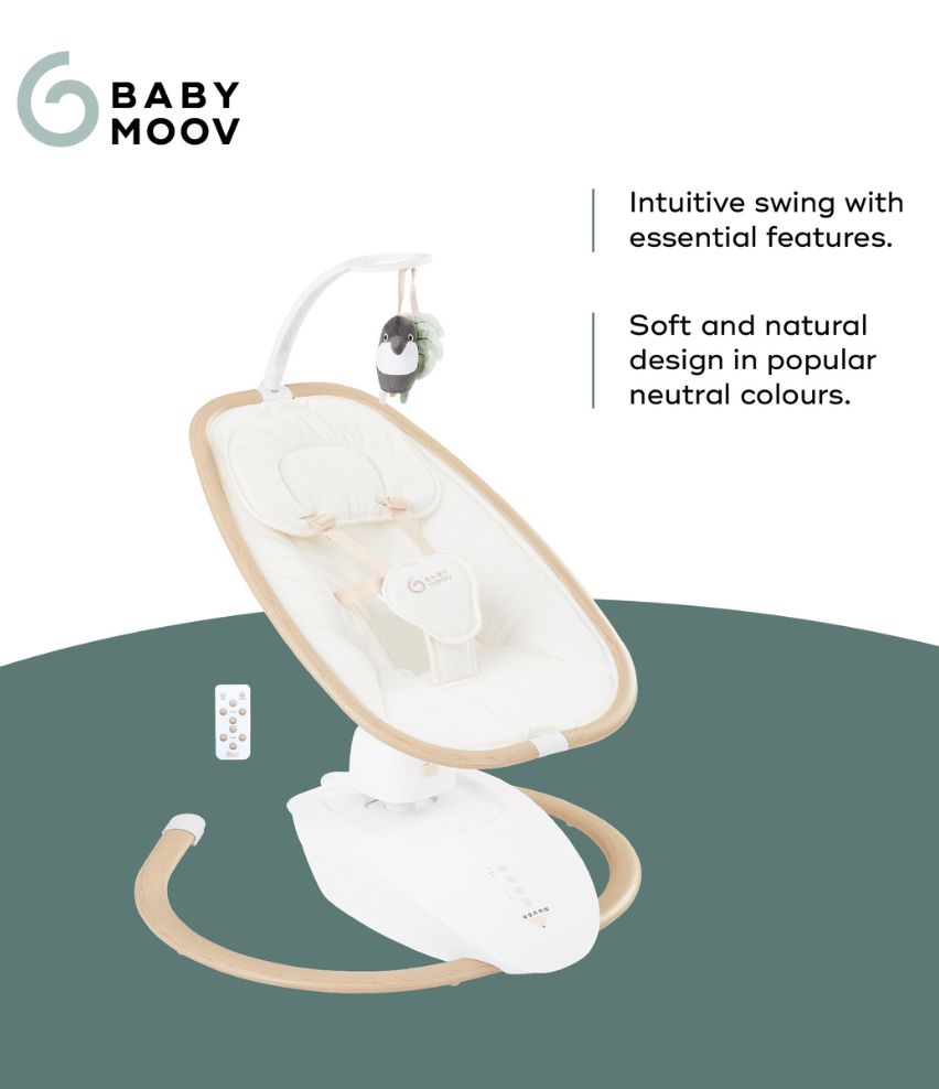 Swoon Hoop Multi motion Baby Swing with Audio Natural/Ecru