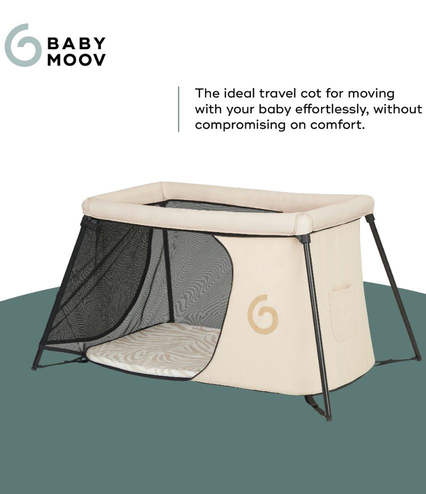 Moov & Sleep Travel Cot Sand