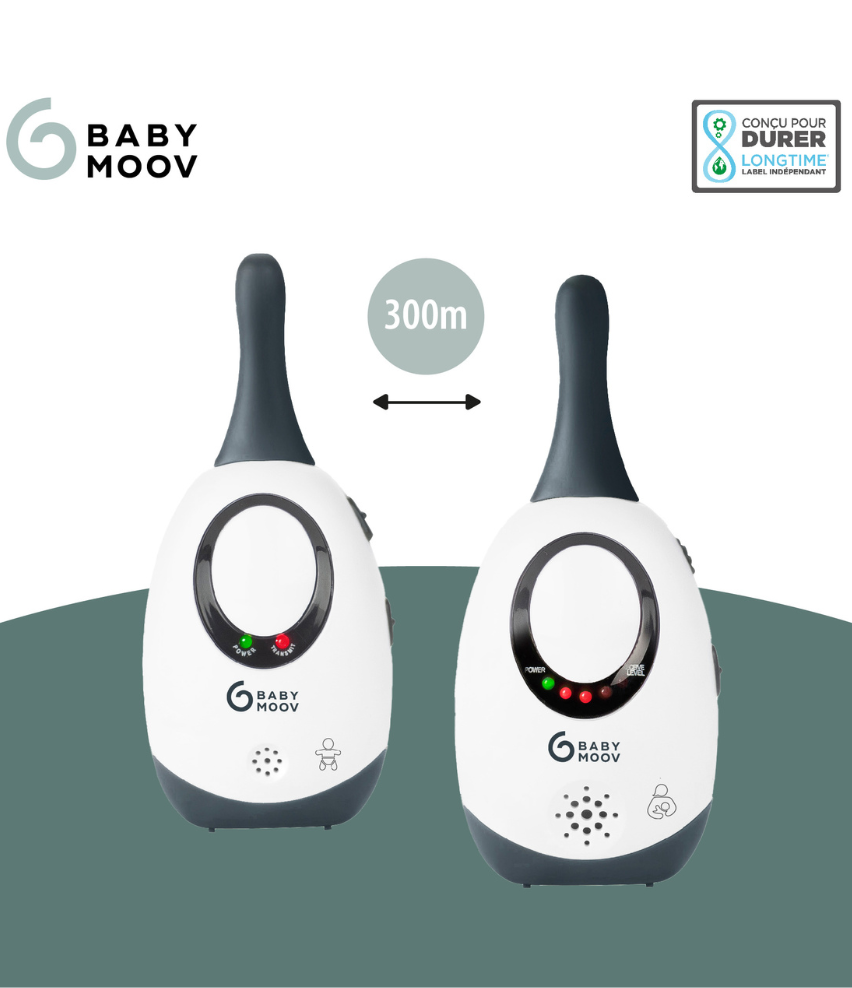 Low Emission Audio Baby Monitor Simply care 300m Range Babymoov