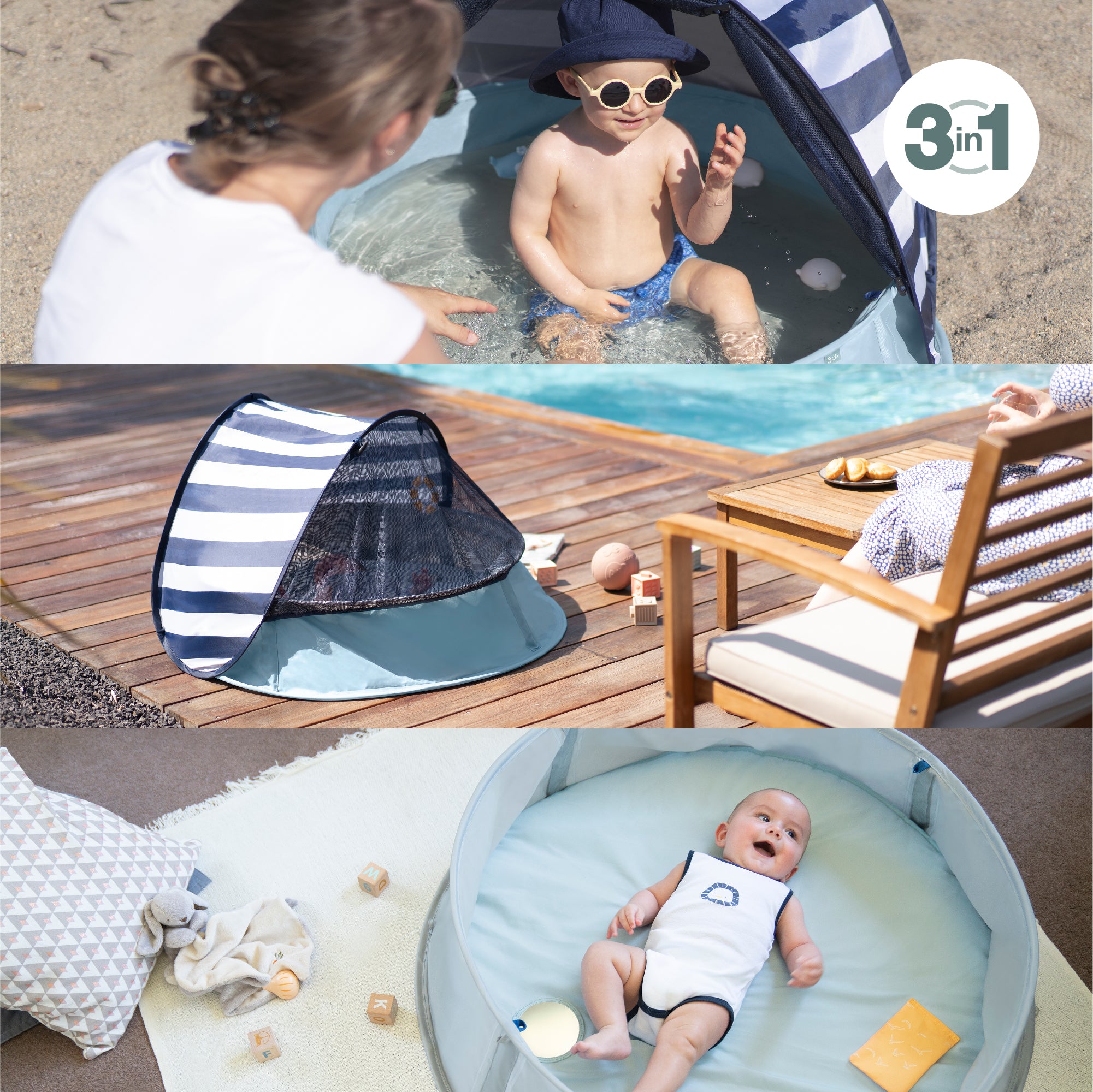 Aquani anti UV tent and paddling pool mariniere 0+
