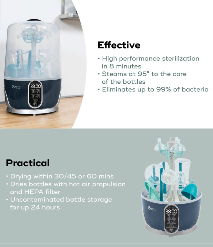 Turbo Pure 3-in-1 Steriliser, Dryer & Purified Bottle Storage