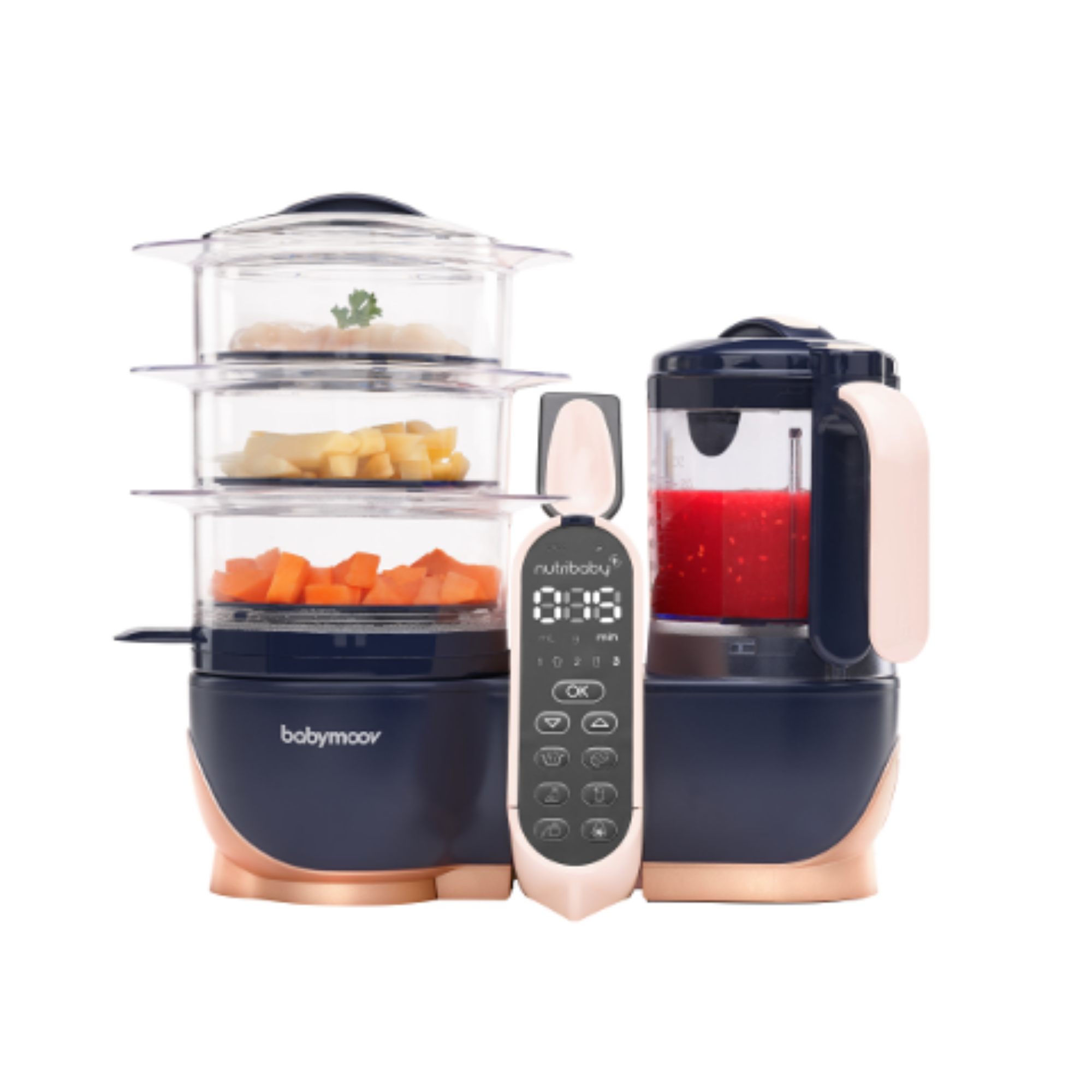 Nutribaby+ XL Navy Steamer Basket Plate