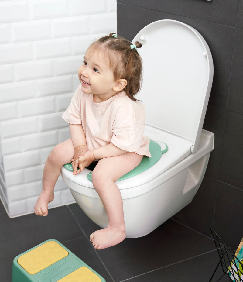 Foldable toilet training seat