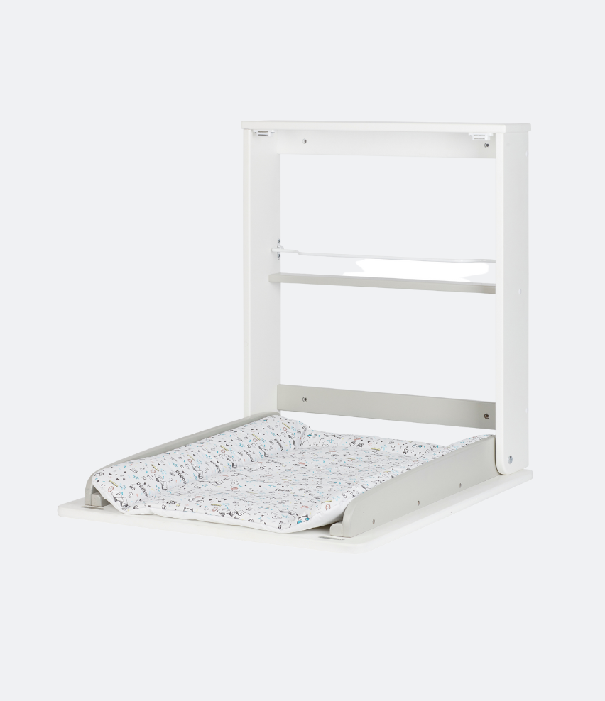 Baby Wall Changing Table Shelving Wipeable Changing Mat