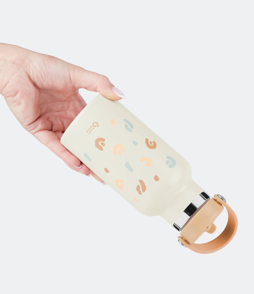 Stainless Steel Bottle Animal Print Ivory