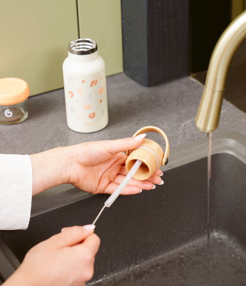 Stainless Steel Bottle Animal Print Ivory