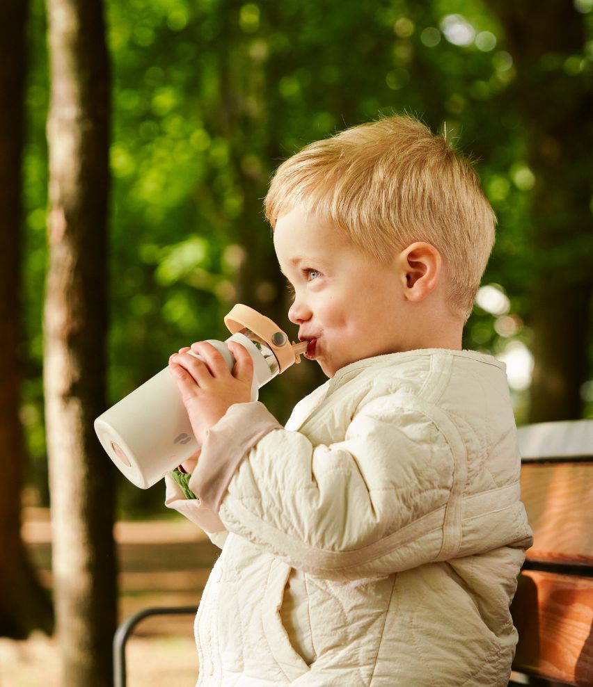 Stainless Steel Bottle Animal Print Ivory