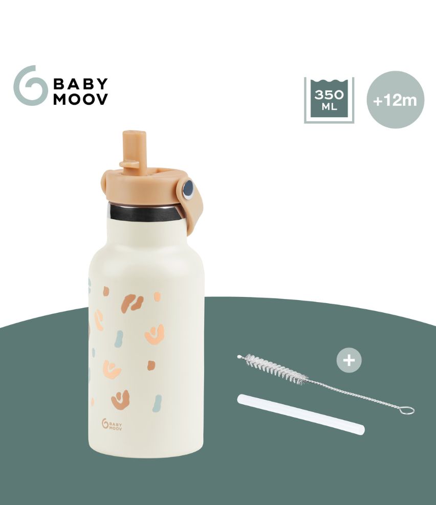 Stainless Steel Bottle Animal Print Ivory