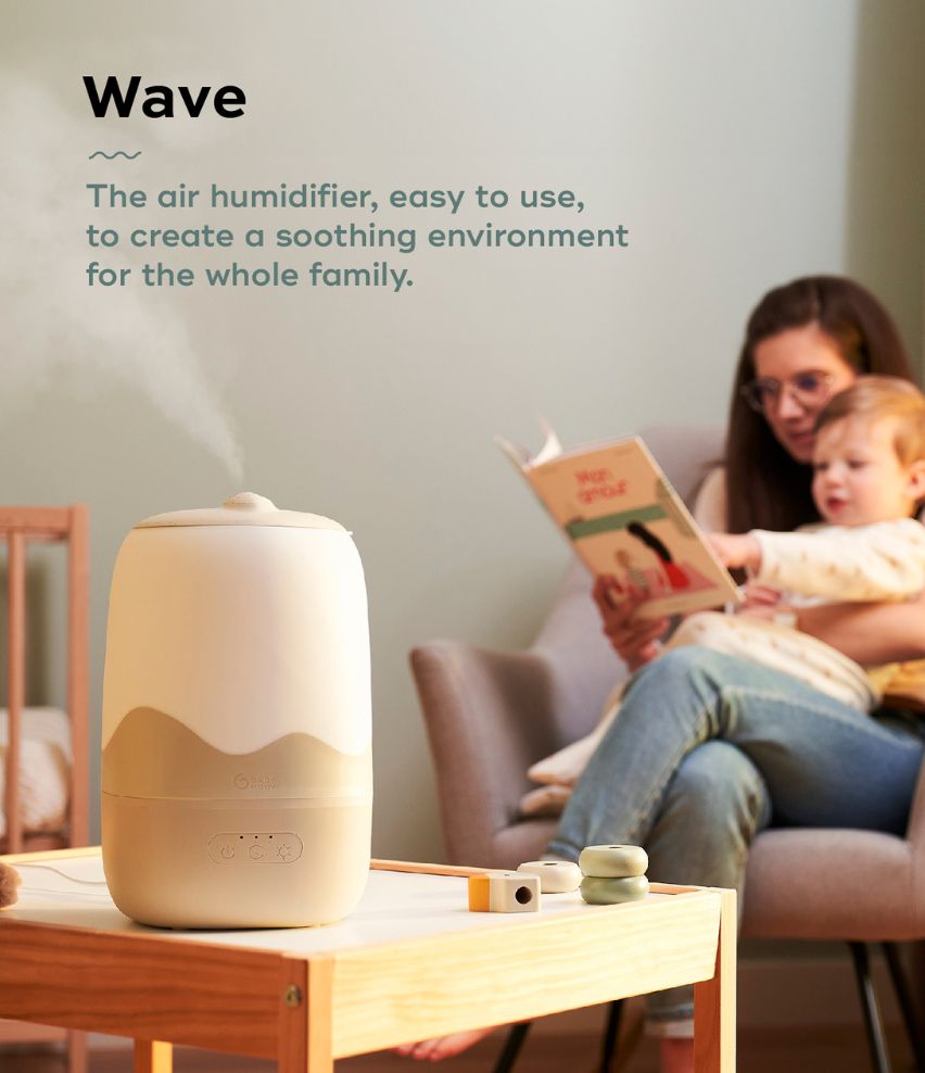 Wave Baby Humidifier with cleaning brush