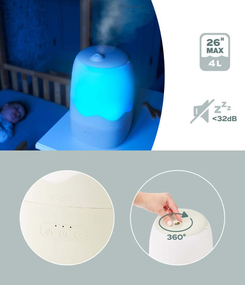 Wave Baby Humidifier with cleaning brush