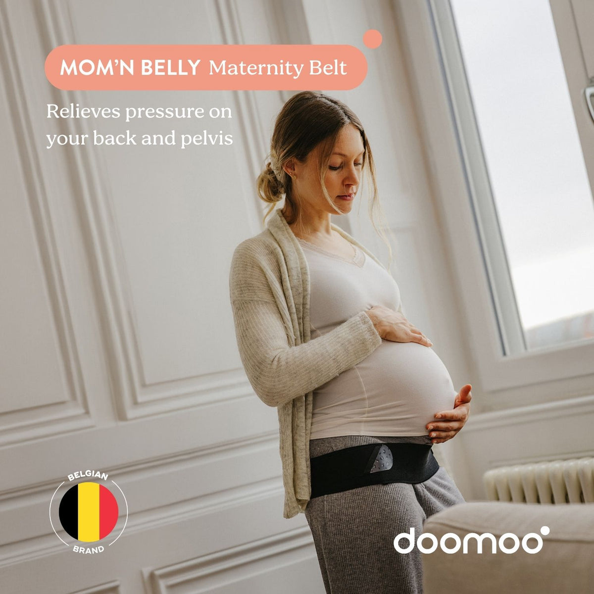 doomoo Mom’n Belly Pregnancy and Postpartum Support Belt – Black