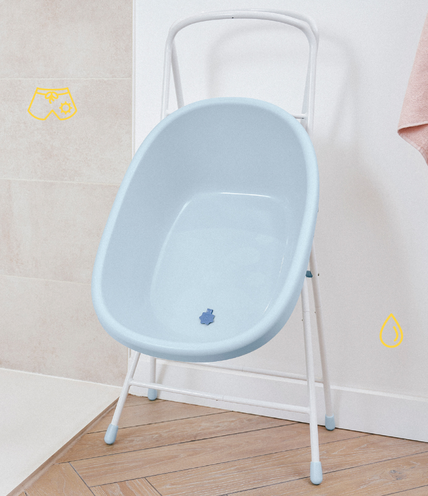 Bath Stand and Drain Pipe for Baby Whale Bath tub