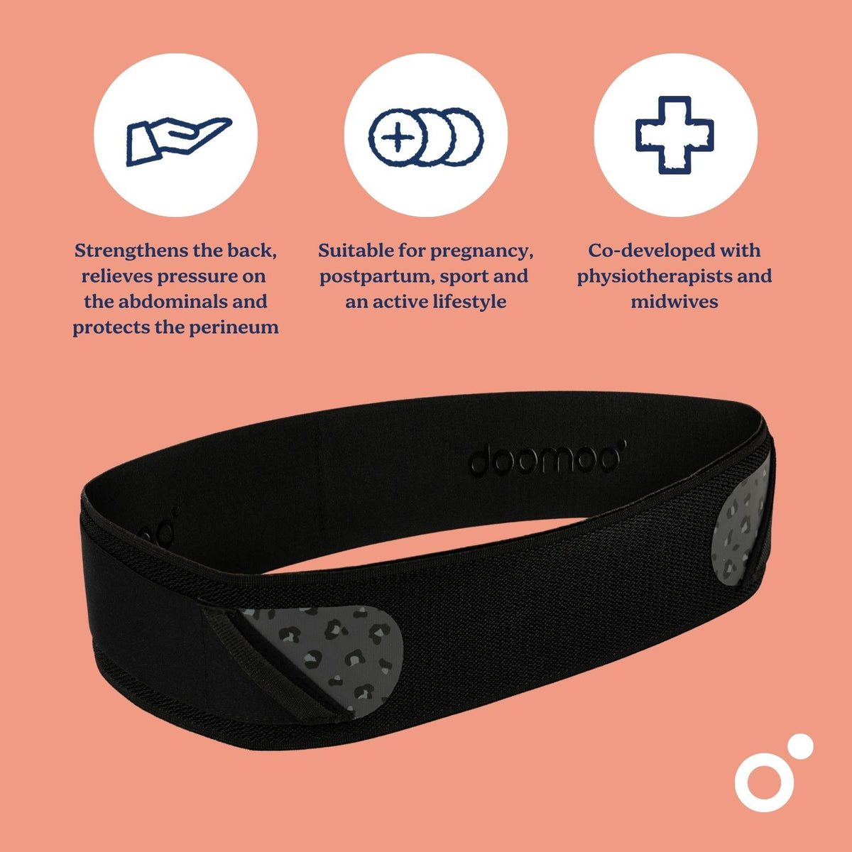 doomoo Mom’n Belly Pregnancy and Postpartum Support Belt – Black