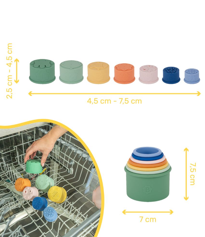 Stackable Silicone Bath Cups