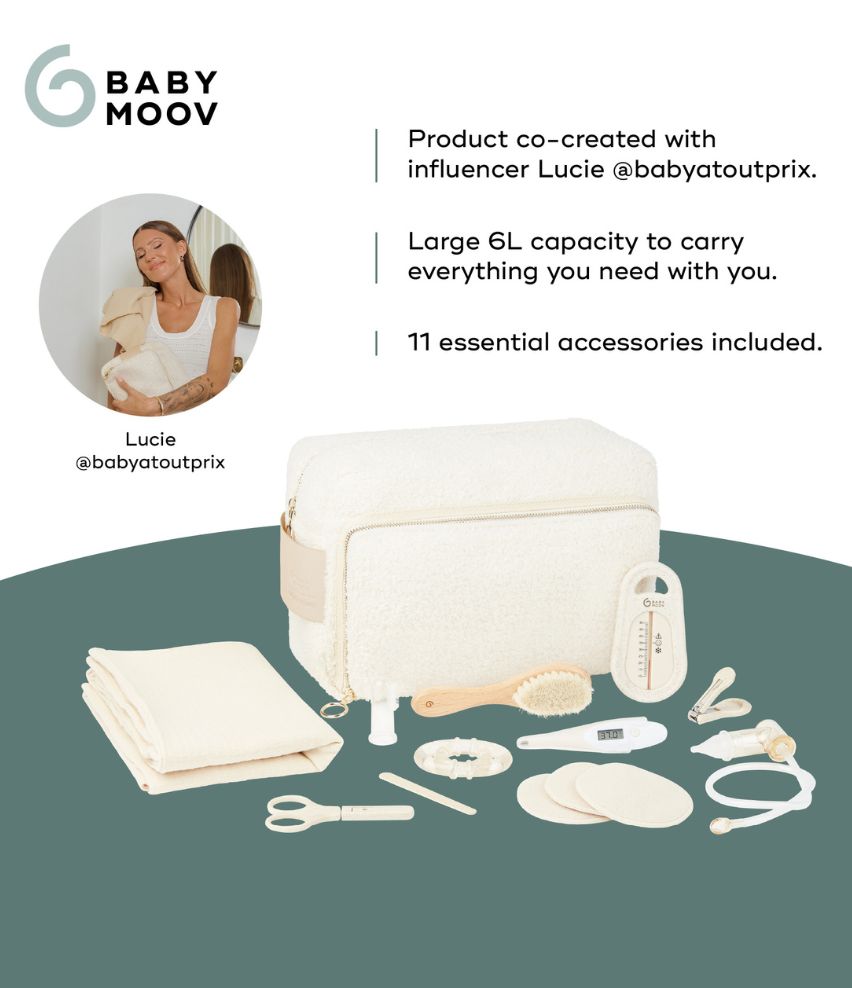 Curl White Shearling Baby Toiletry Bag