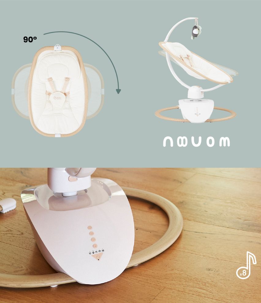 Swoon Hoop Multi motion Baby Swing with Audio Natural/Ecru