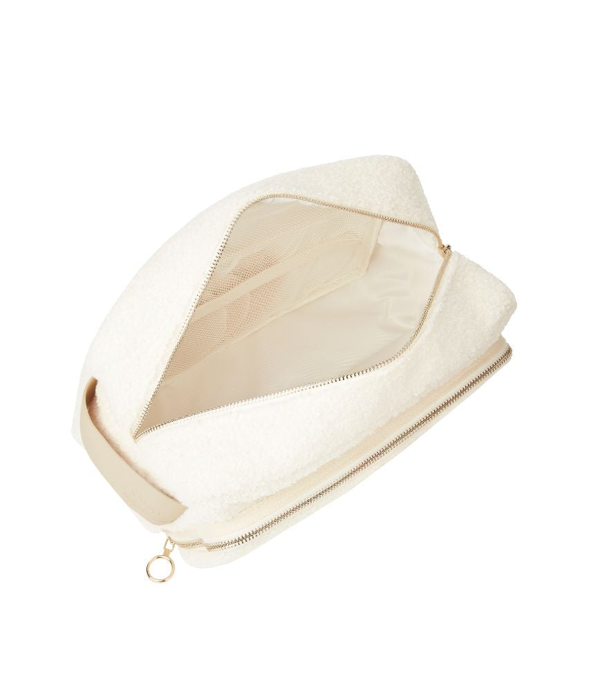 Curl White Shearling Baby Toiletry Bag
