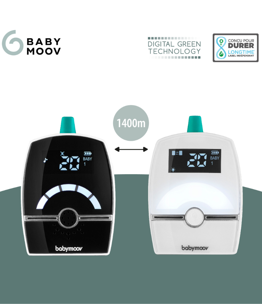 Premium Care Low Emission, 1400m range Audio Baby Monitor Babymoov