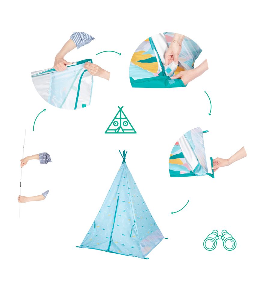 Anti-UV Jungle Teepee Tent UPF 50+ Badabulle